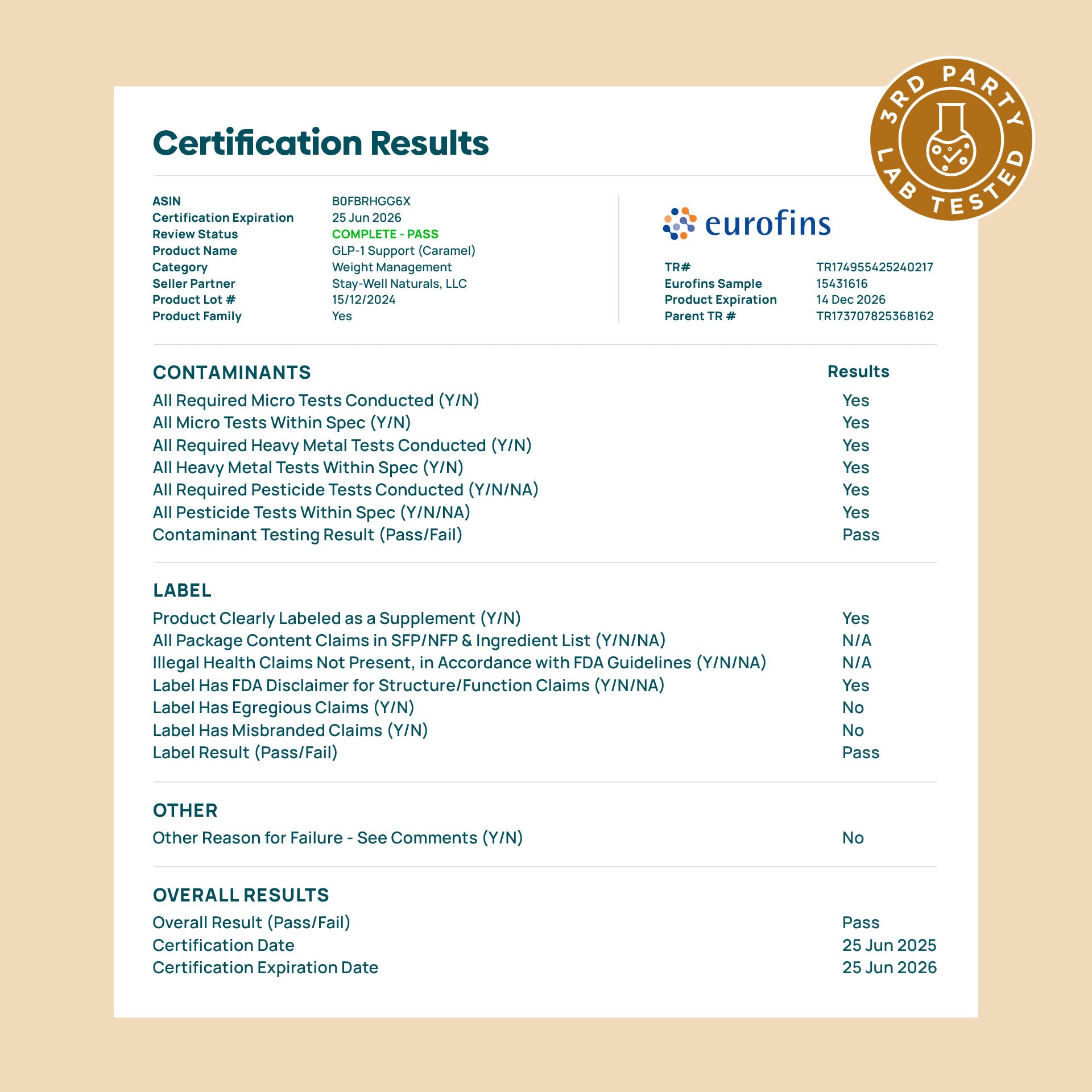 GLP-1 Support Drink Mix · Caramel