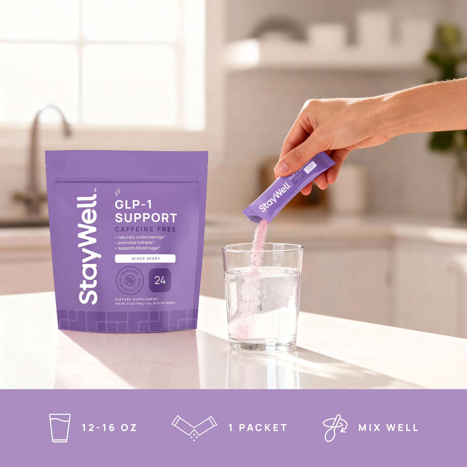 caffeine on glp 1 GLP-1 Support Drink Mix · Mixed Berry Caffeine Free – StayWell