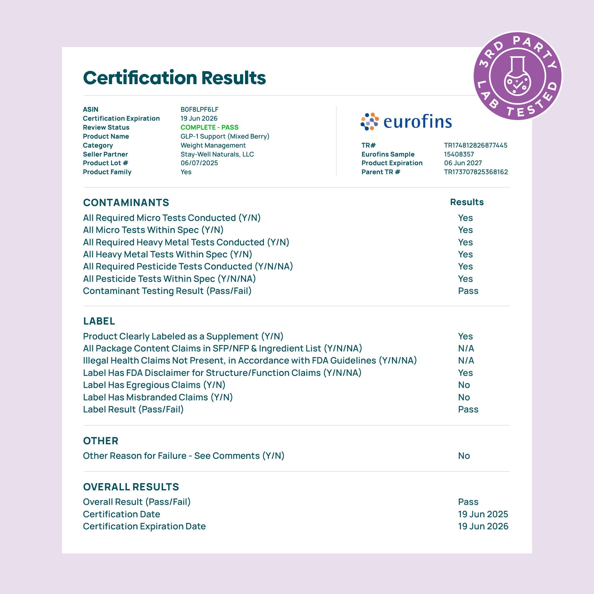 GLP-1 Support Drink Mix · Mixed Berry