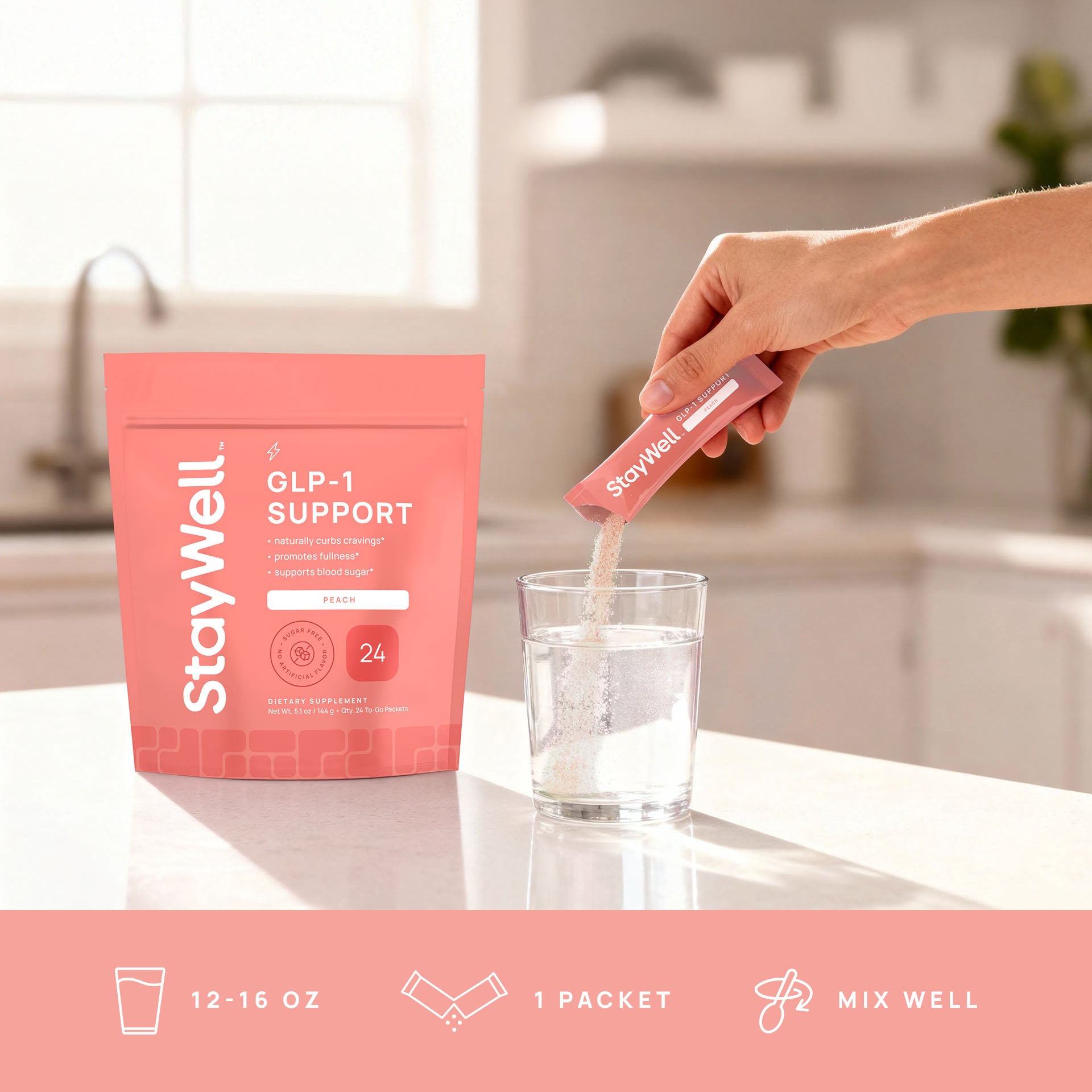 GLP-1 Support Drink Mix · Peach