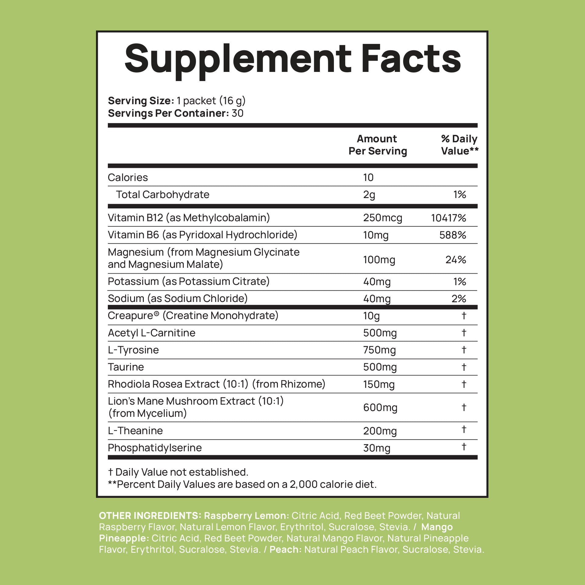 Neurotine™ Nootropic + Creatine Drink Mix Variety Pack